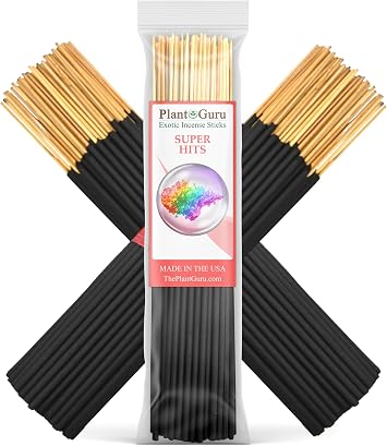 Super Hit Exotic Incense Sticks 7 Inch - Bulk 1 Bundle 85 to 100 Sticks - Natural 7" Long Lasting Aroma That Burns for 30 to 45 Minutes.