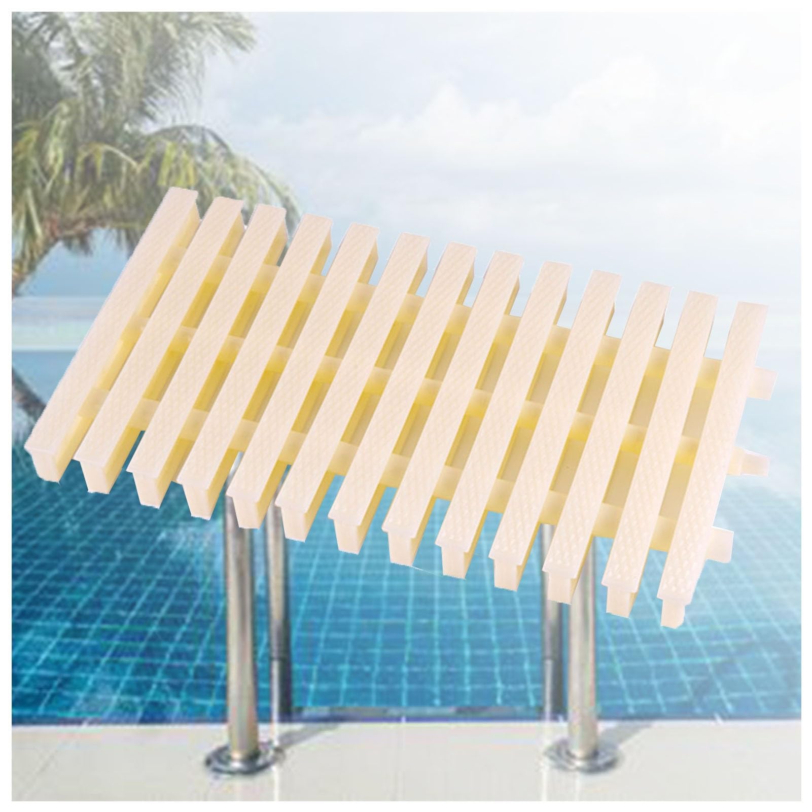 Grille de drainage de piscine en ABS os 18x100 cm pour caniveau
