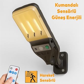 Hareket Sens rl  Kumandal  Duvar Lambas  Aplik Plastik Sokak Bah e   D  Ayd nlatma Armat r  IP54