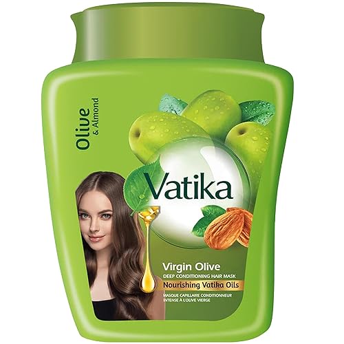 Dabur Vatika Deep Conditioning (Oliva) Mascarilla capilar (para cabello seco, opaco y sin vida) 17.64 oz