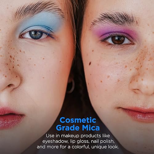 Vista 44 de Rolio - Polvo Mica - 12 tarros de pigmento de color nacarado para pintura, tinte, fabricación de jabón, esmalte de uñas, resina epóxica, fabricación