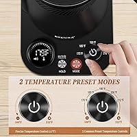 Vista 4 de Secura Electric Gooseneck Kettle, 5 Variable Presets for Coffee Tea Brewing, 100% Stainless Steel Inner Tea/Coffee Kettle with 1.5H Keep Warm, 1200