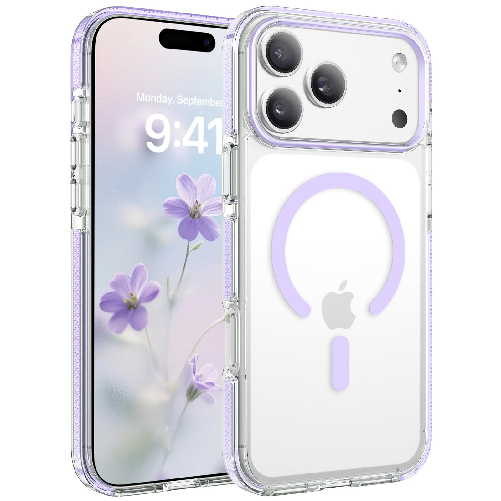 VENINGO Funda Magnética para iPhone 17 Pro 6.3", Transparente/Morado en oferta en Amazon