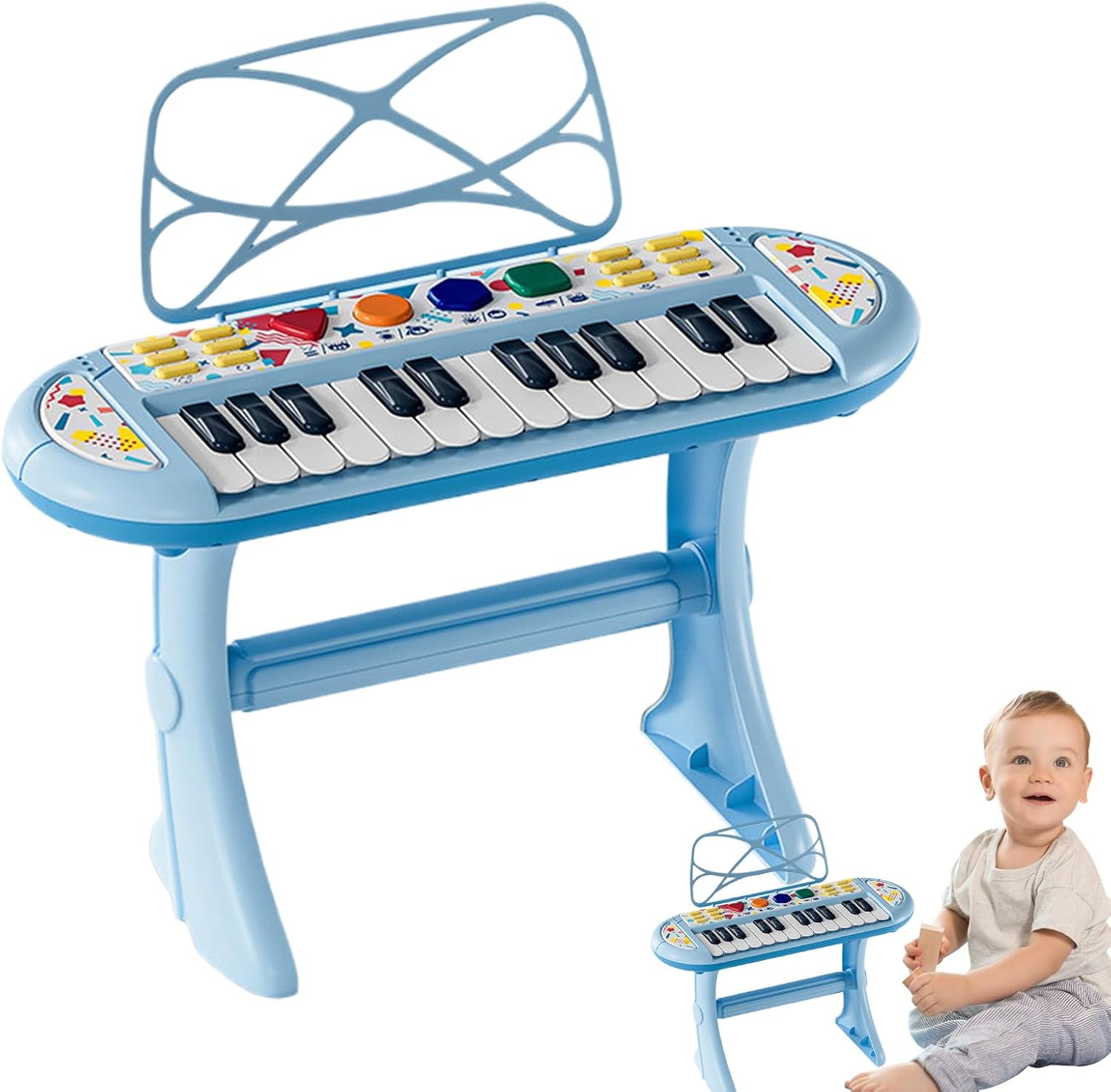 Musical Keyboard for Kids - Support Microphone Record Playback - Electric Piano Keyboard Music Toy,for Boys Girls Pupils Students Living Room Bedroom Stage Kindergarten