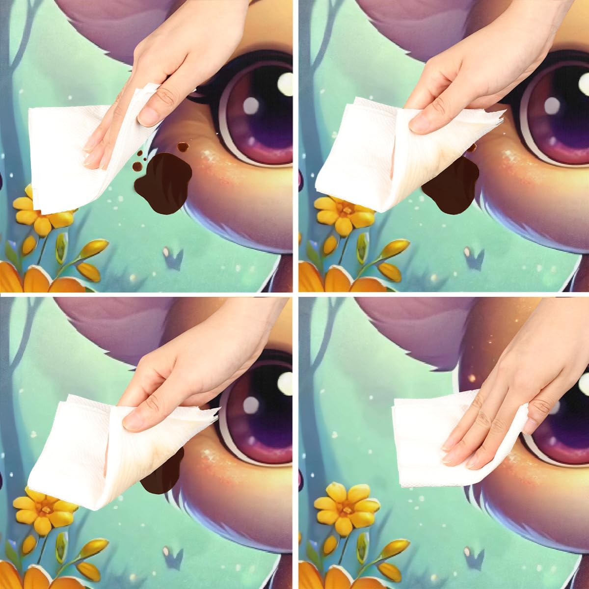 Round Tablecloth with Elastic Edge Fall Kangaroo Pumpkin Fitted Circle Table Cover wipeable Round Table Cloth for Indoor Outdoor Patio Dining Kitchen Decor for 45-50inch Tables