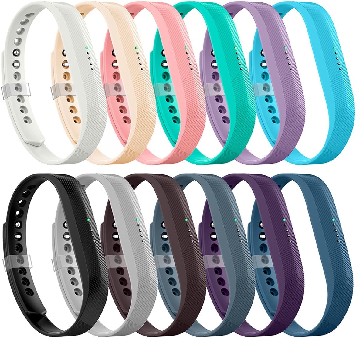 AIUNIT Compatible Flex 2 Band, Replacement for Flex 2 Accessories Wristband Adjustable Classic Sport Fitness Watch Band w/Metal Clasp for Flex 2 Small Large Men Women No Tracker