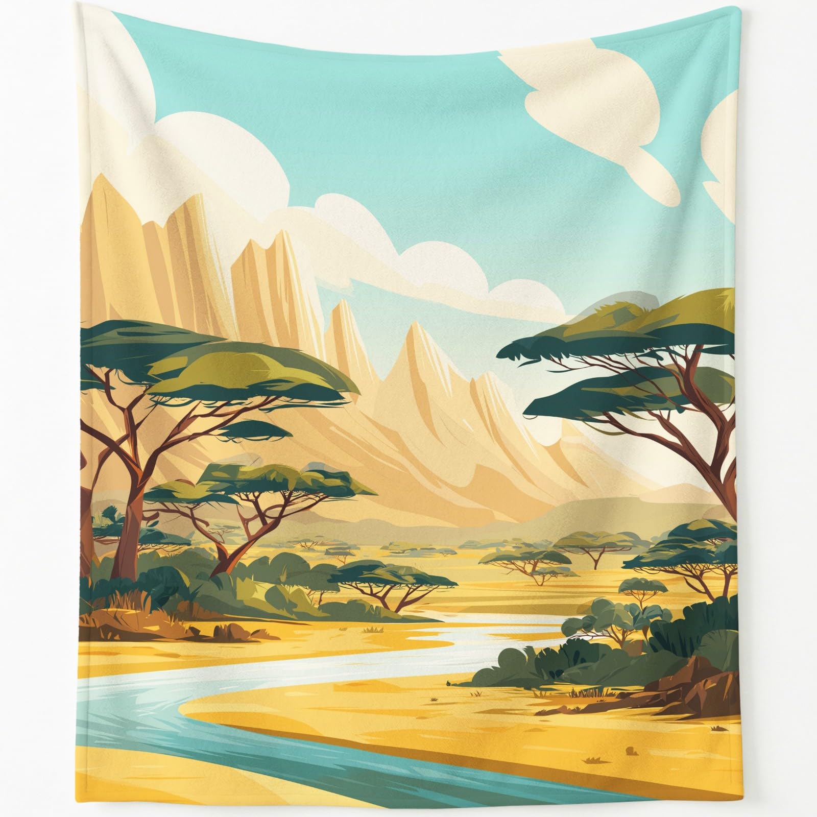 Générique Couverture Paysage Plaid Canape Grande Taille 150 x 200 cm