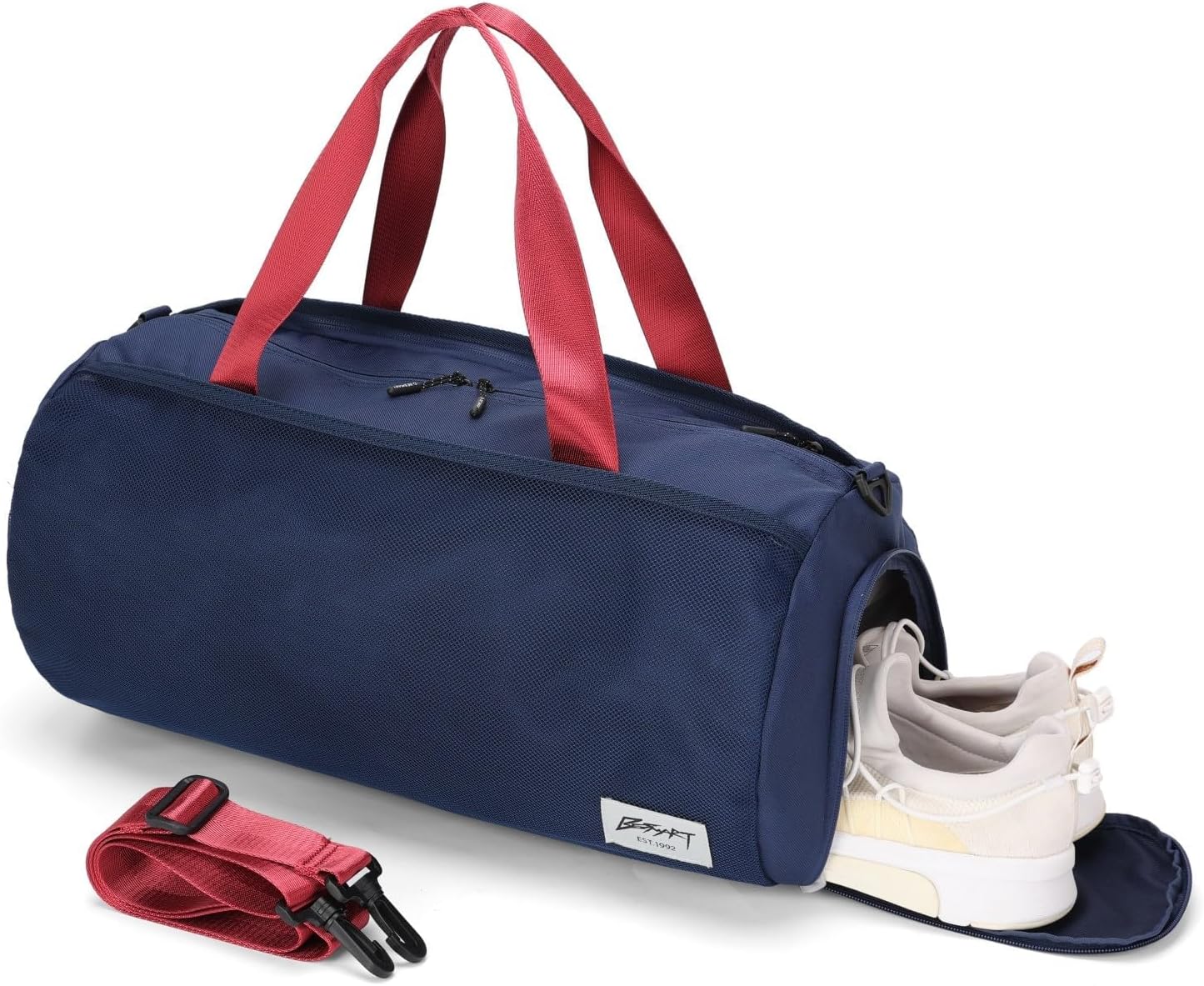 BE SMART Waterproof Mens Gym Bag with Shoe Compartment, Duffle Bags with Wet Pocket for Men, Lightweight Large Sport Duffel Option With Tpu Pocket for Overnight Weekender, Fitness, Swim, Boxing,Travel