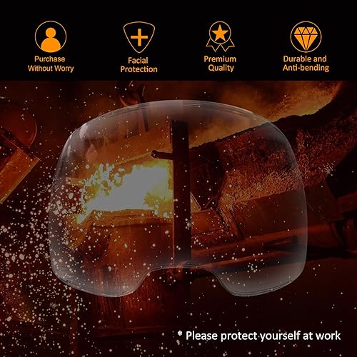 Miniatura 3 de 0700000802 Lente de cubierta frontal transparente, sustituto de la lente ESAB Sentinel A50, lente de visión de 3.94" x 2.36", lente de tapa exterior