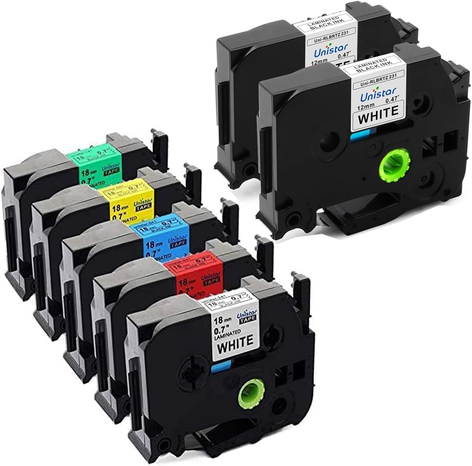 Unistar Compatible for Brother Ptouch Label Maker 12 mm 0.7