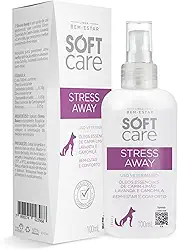 Stress Away - Soft Care Linha Bem-estar By Pet Society - Blend de óleos essenciais para diminuir a agitação e aliviar o medo de cães e gatos em situações pontuais - Ação rápida