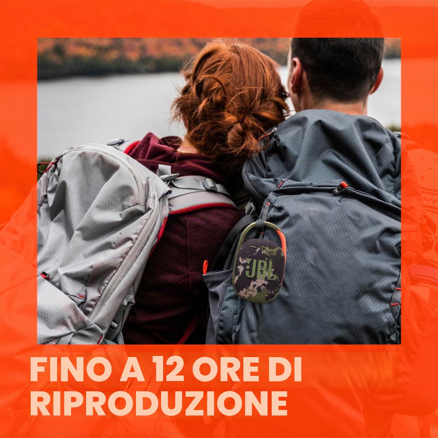 JBL Clip 5 - Altoparlante Bluetooth ultra portatile, impermeabile e antipolvere, suono Big Pro con bassi potenti, moschettone integrato, fino a 12 ore di gioco, realizzato in parte con materiali