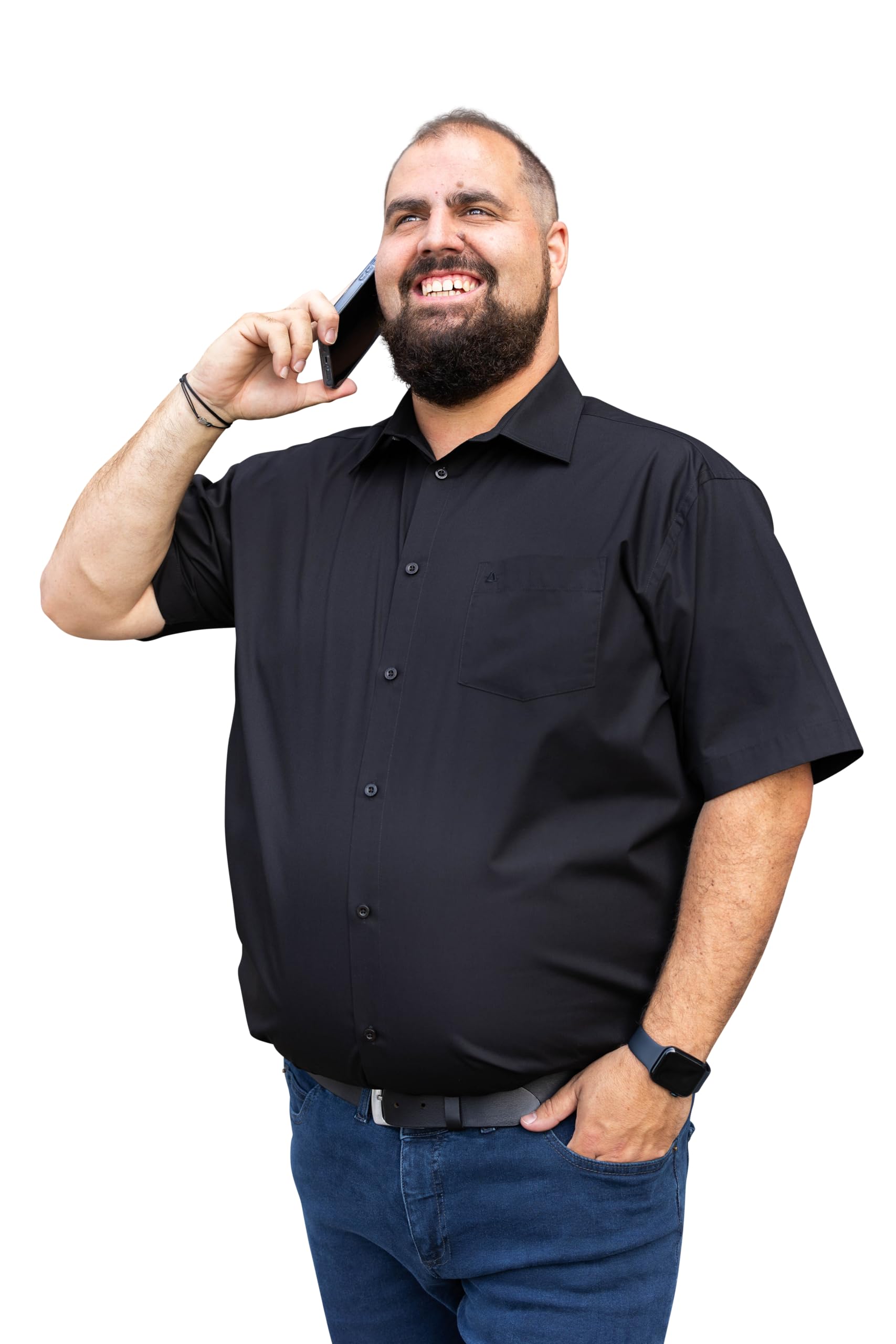 ADAMO Herren Businesshemd Kurzarm Comfort FIT Übergrößen 2XL-14XL