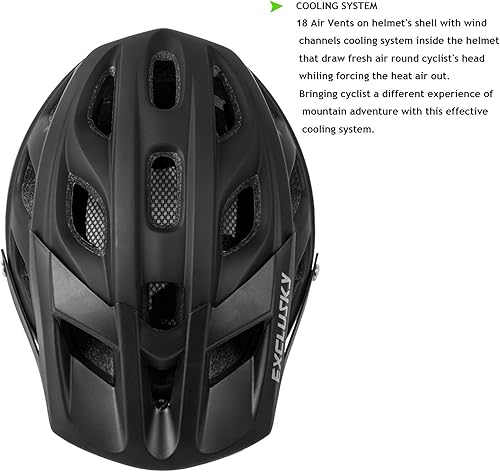 Miniatura 3 de Exclusky Casco de Bicicleta Casco de Bicicleta de Montaña para Adultos Casco Ligero de Ciclismo MTB para Hombres y Mujeres Casco de Bicicleta