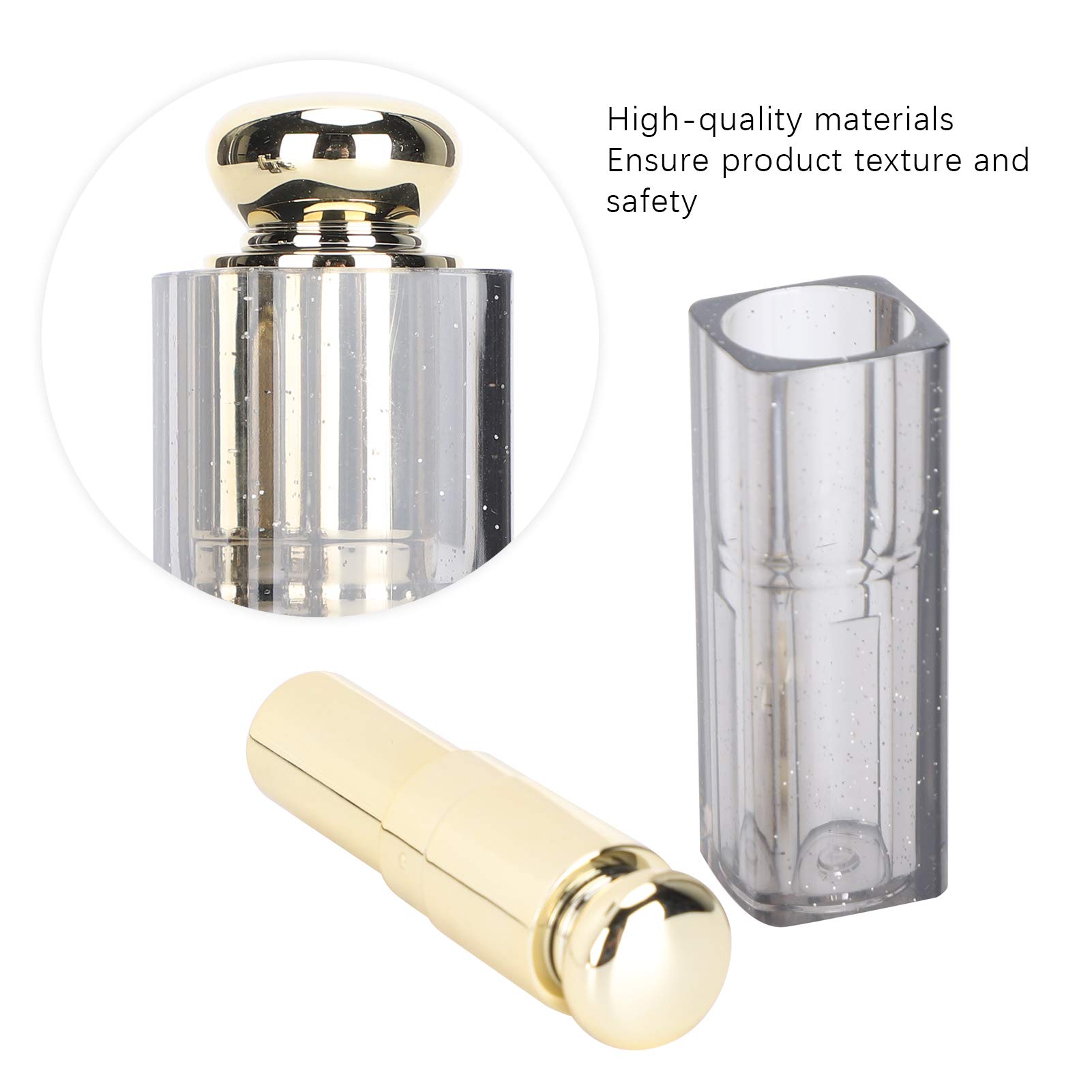 ANKROYU 10PCS Refillable Lipstick Tubes, Reusable Empty Containers for DIY Lip Balm and Homemade Makeup, White - Image 4