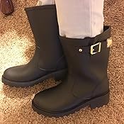 Amazon.com | EYUSHIJIA Women's Short Rain Boots Waterproof Slip On Ankle Chelsea Booties | Rain
