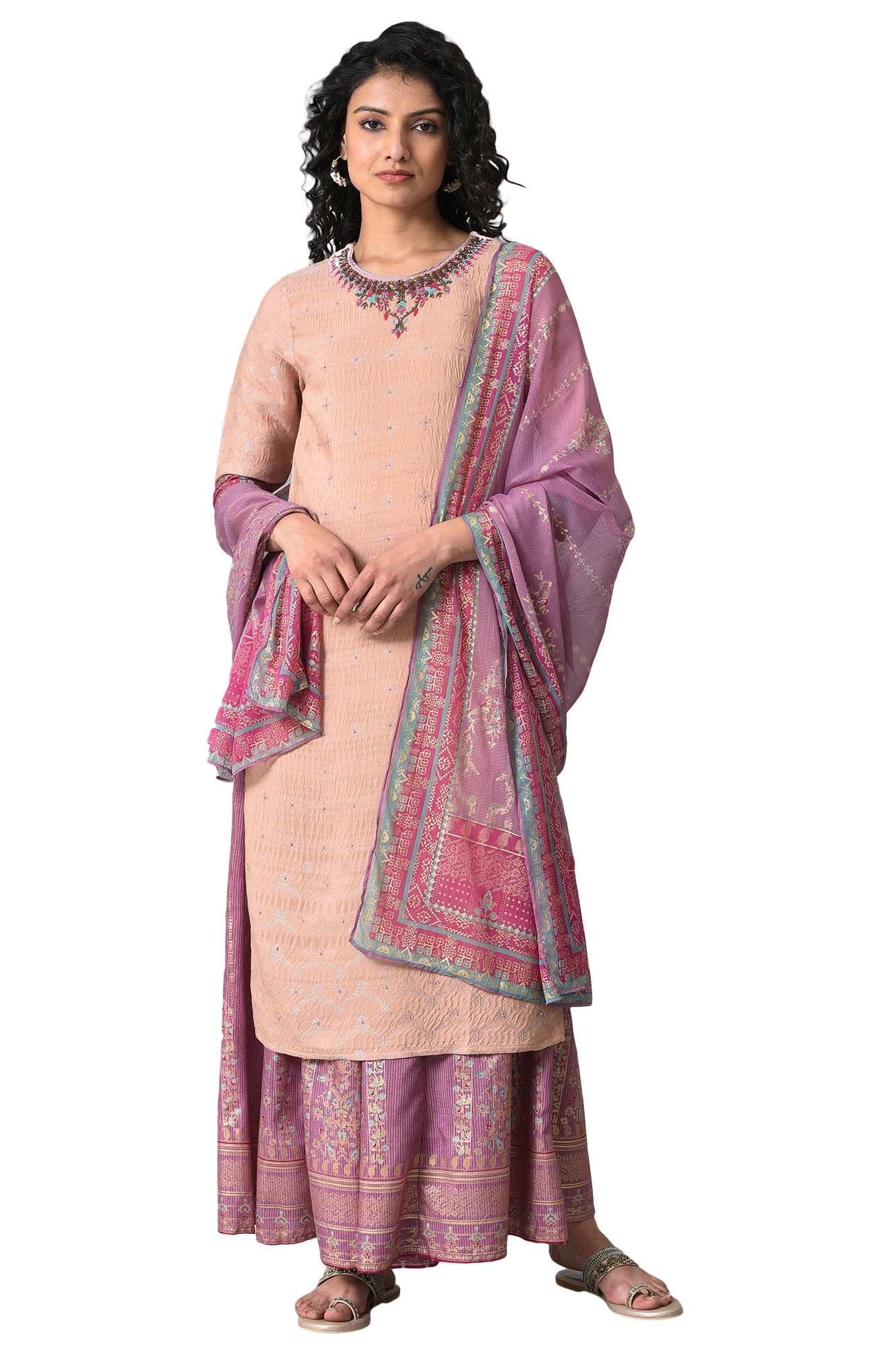WishfulWomen's Kurta, Sharara & Dupatta