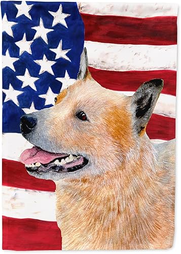 Miniatura 19 de Caroline's Treasures SS4017GF Bandera de Estados Unidos con Bulldog Inglés para jardín, bandera decorativa para patio exterior, patio, parterres,