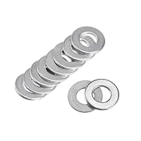 Vista 8 de uxcell Arandela plana de acero al carbono de 0.31" x 0.12" x 0.02" para tornillo de perno 100pcs