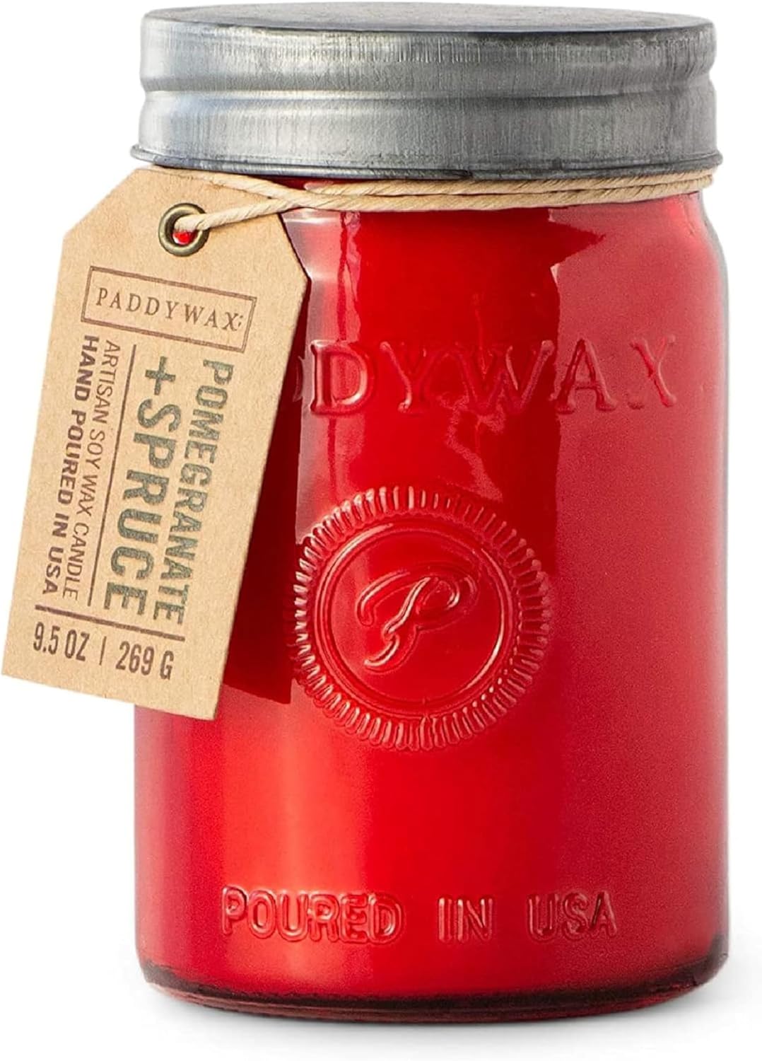 Pomegranate + Spruce Scented Candle