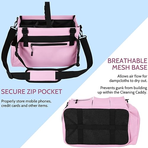 Miniatura 5 de Noelen Gad Bolsas de limpieza grandes con asa y correas de hombro y cintura, para suministros de limpieza, para almacenamiento de muebles,