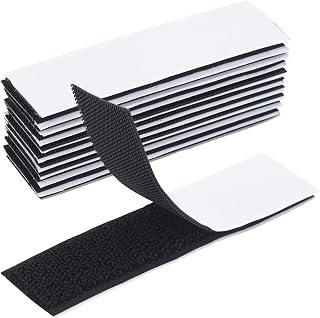 Hook and Loop Tape 10pack1in x 4in, Interlocking Tape Fastener Self Adhesive Strips, Hook Loop Tape Square, Double Sided Tape Heavy Duty Mounting Tape, Carpet Tape
