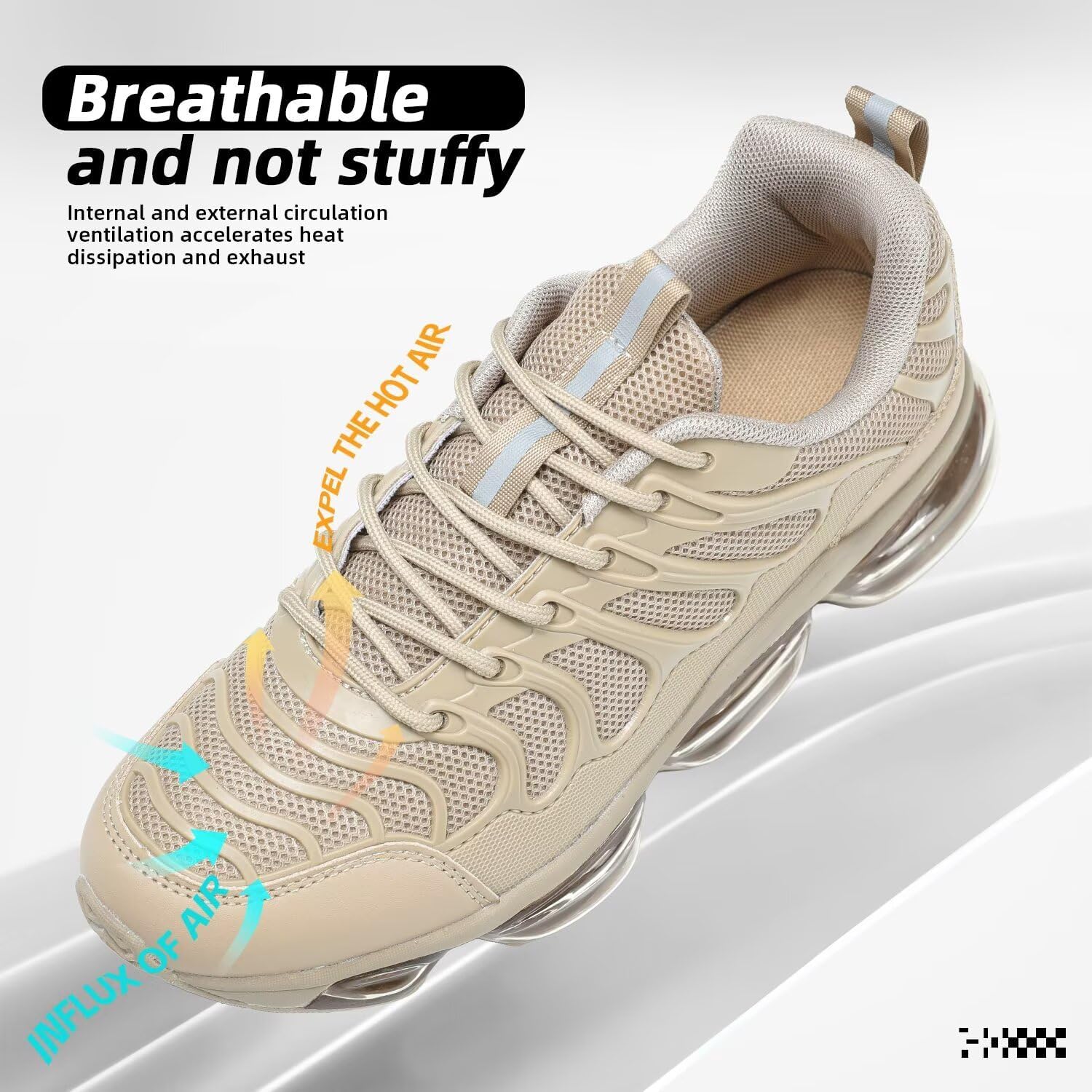 Pozvnn Mens Walking Shoes Fashion Tennis Running Sneakers Casual Non Slip Breathable Trail Sport Gym