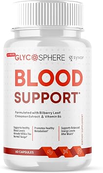 Glyco Sphere Capsules, Official GlycoSphere Blood Health Support Pills with All Natural Ingredients, Advanced Blood Optimizer with Maximum Strength Premium Vitamins for Women & Men 60 Capsules