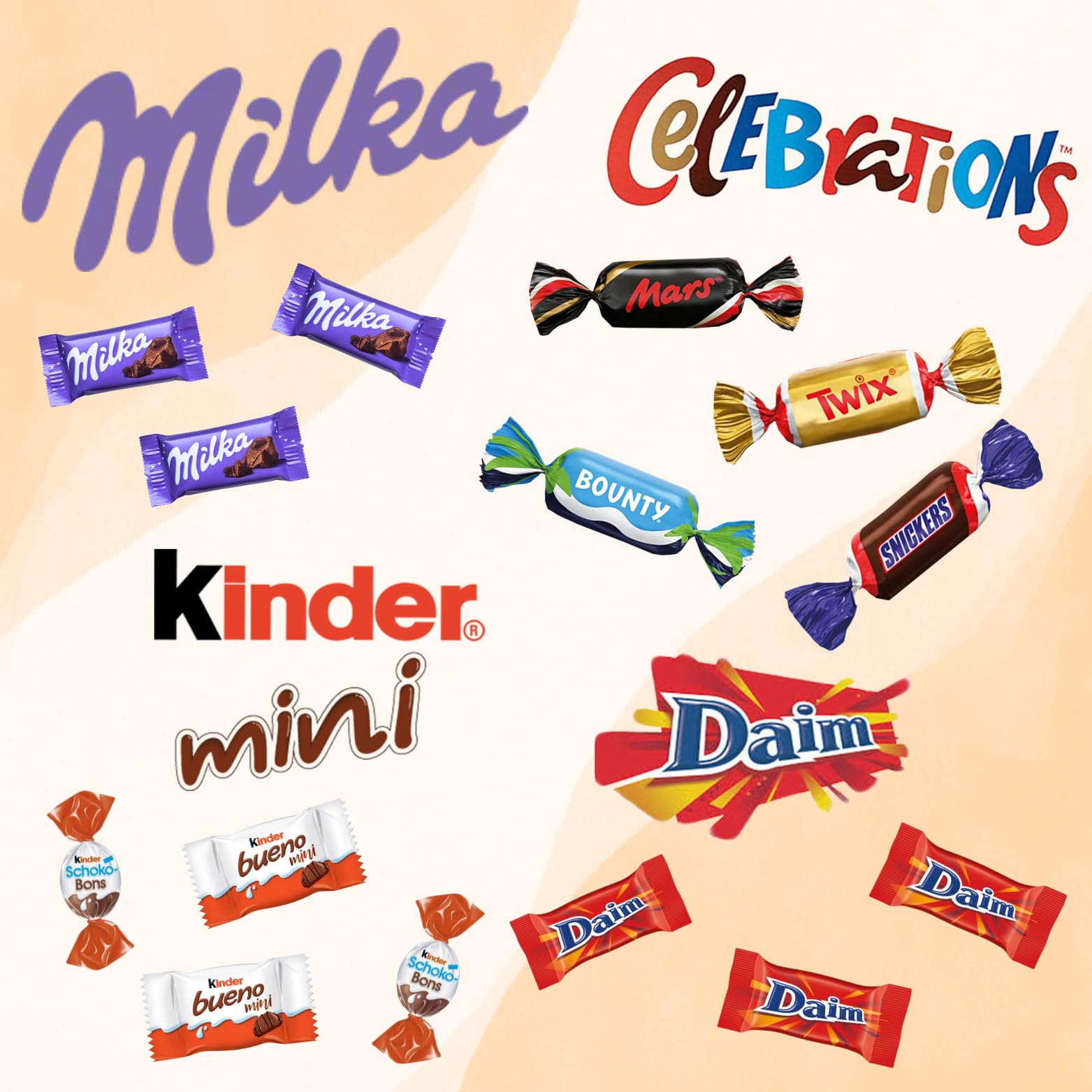 Coffret MERCI garni d'un Assortiment de 20 Chocolats MILKA, KINDER, CELEBRATIONS | Cadeau de fin d'année pour les Maîtresses, Maîtres, ATSEM & Nounous
