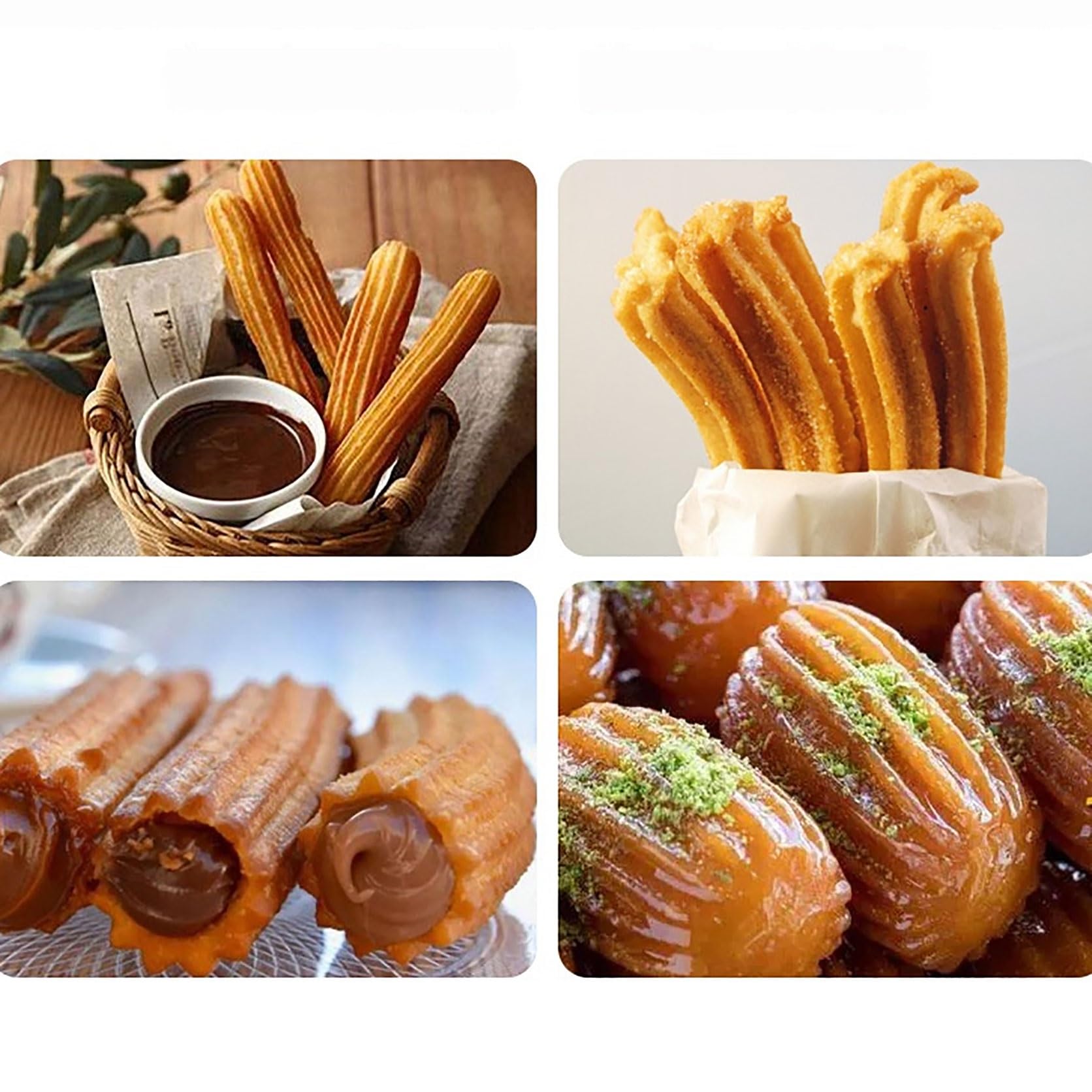 Churro Maker Machine, pionowa hiszpańska prasa do pączków z korbą ręczną do restauracji, kawiarni i użytku domowego, idealna do świeżych domowych churros