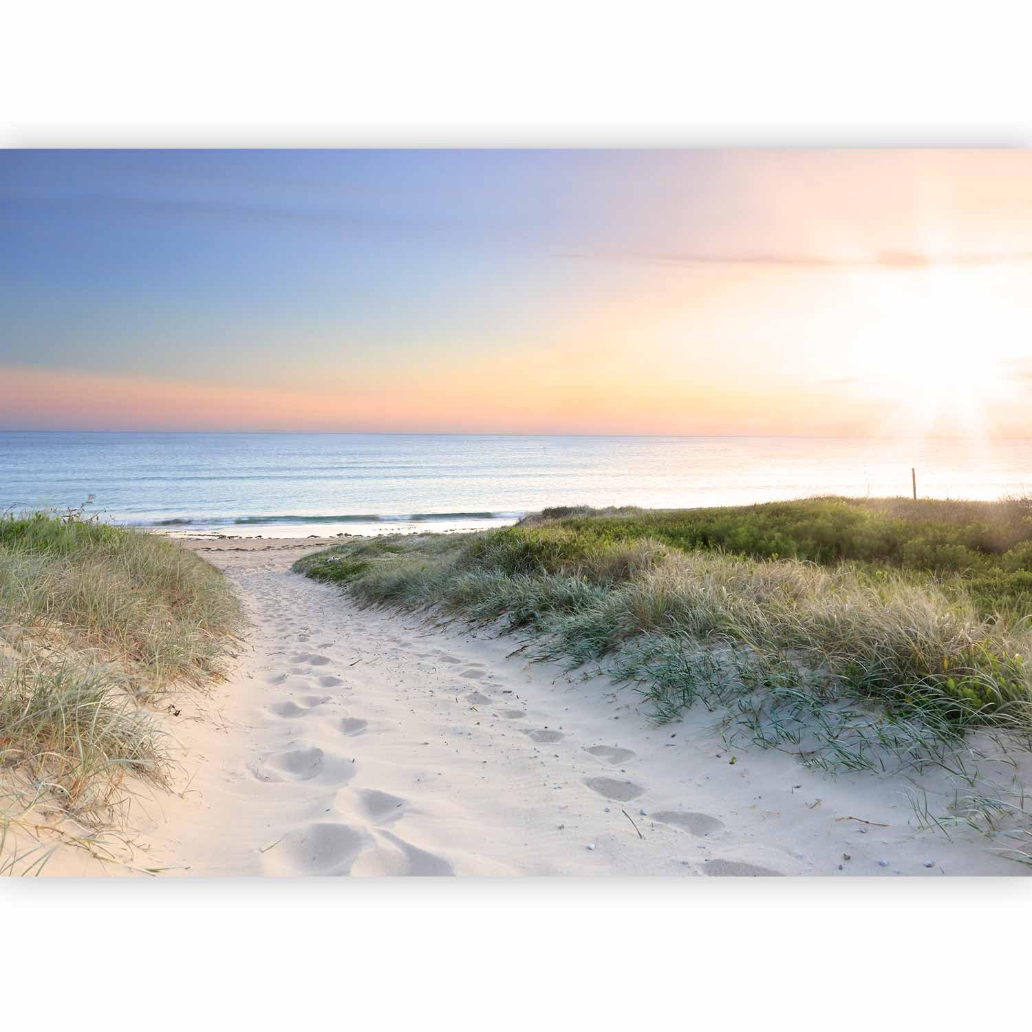 murando - Fototapete Vlies Meer Strand, 400x280 cm, Schlafzimmer, 3D-Effekt | Full HD Druck, 3D-Effekt, lichtbeständige Farben, ideal fürs Wohn- oder Schlafzimmer, schnelle Montage, lichtbeständig, edel