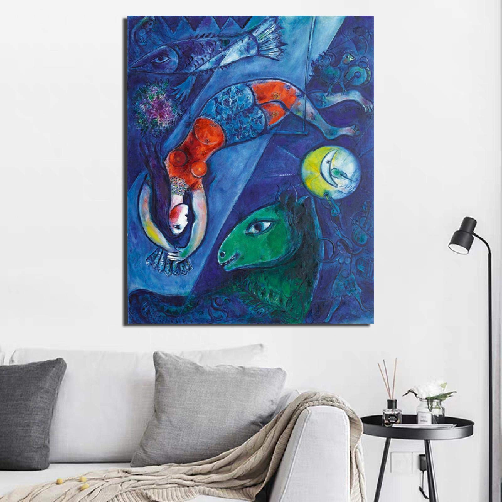 Marc Chagall Grand Cirque Toile Peinture Imprimer Salon Décor