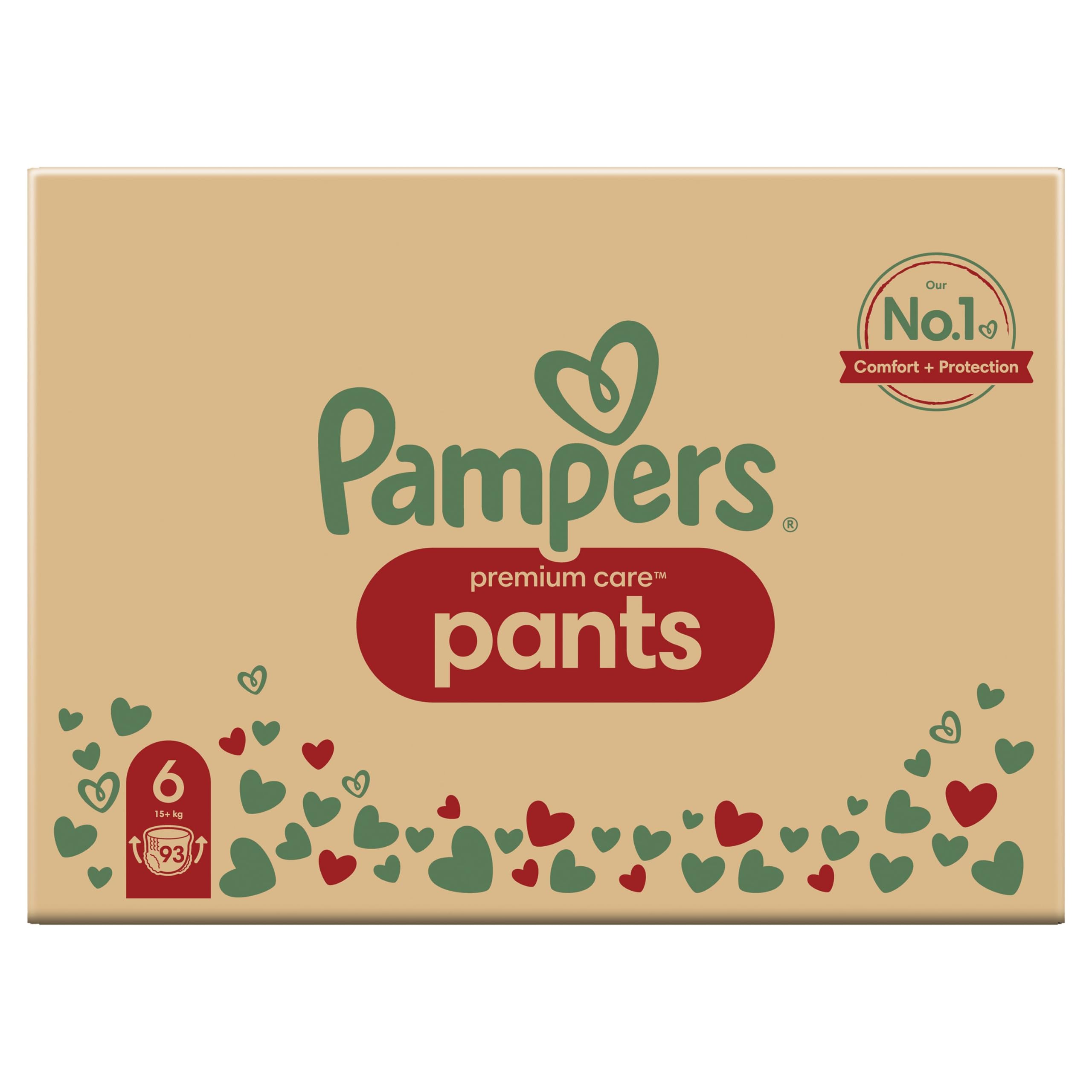 Pampers Premium Care Pieluchomajtki, rozmiar 6, 93 pieluszek, 13kg-19kg