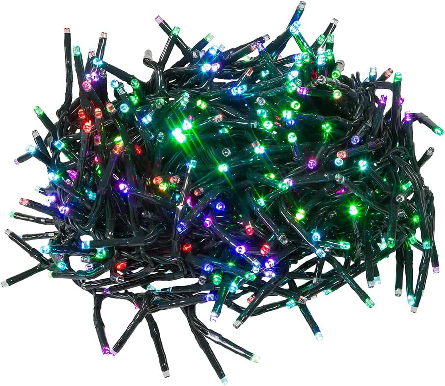 Kurt Adler 480-Light 15.7-Foot RGB Twinkle LED Connectable Cluster Garland