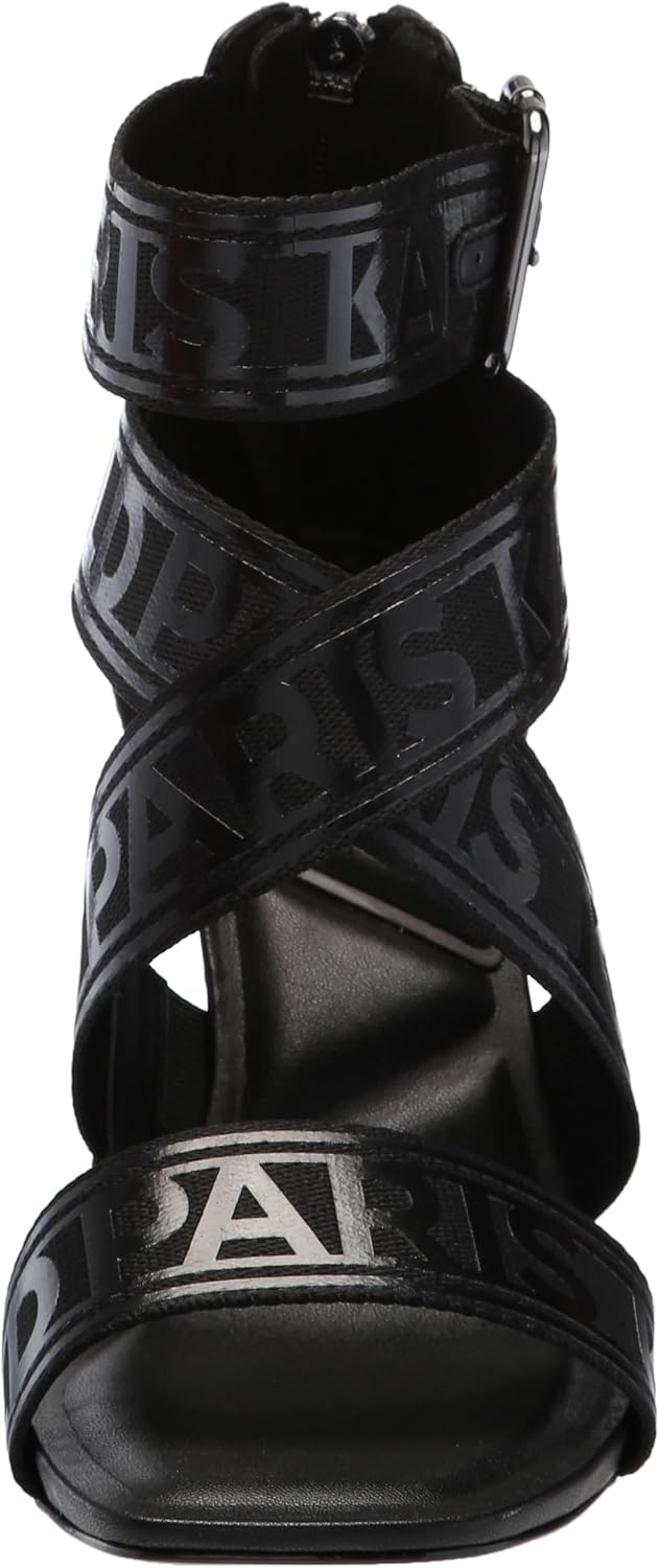 KARL LAGERFELD womens Careliz Evening Strappy Dress Heel With Belt Detail - Image 2
