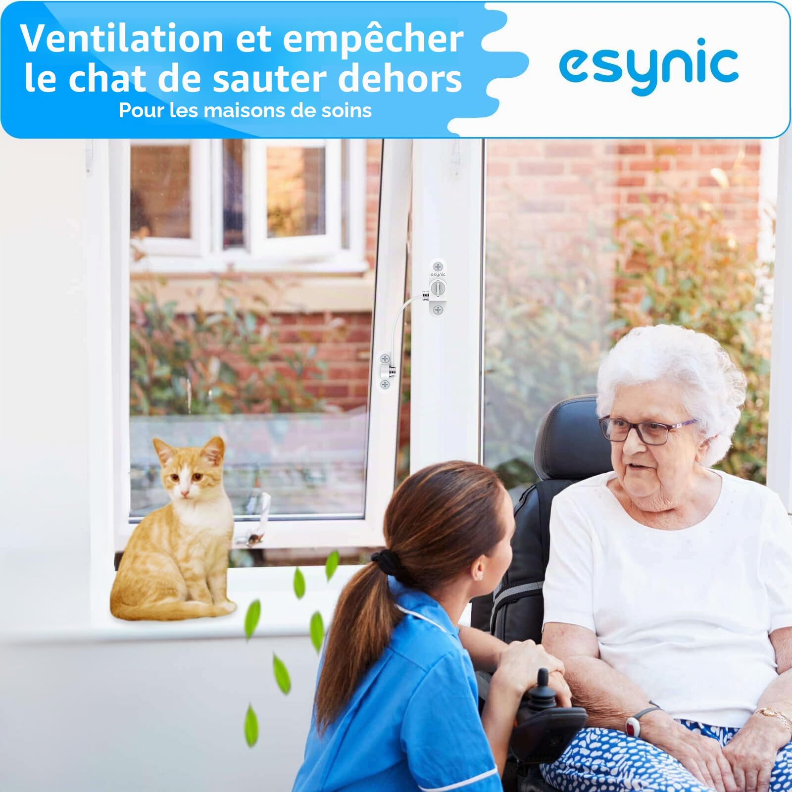 eSynic Pack de 8 verrous de fenêtre solides en alliage de zinc et en acier inoxydable, limiteurs de fenêtre pour UPVC, sécurité enfant, prévention des cambriolages, verrous de sécurité pour fenêtres
