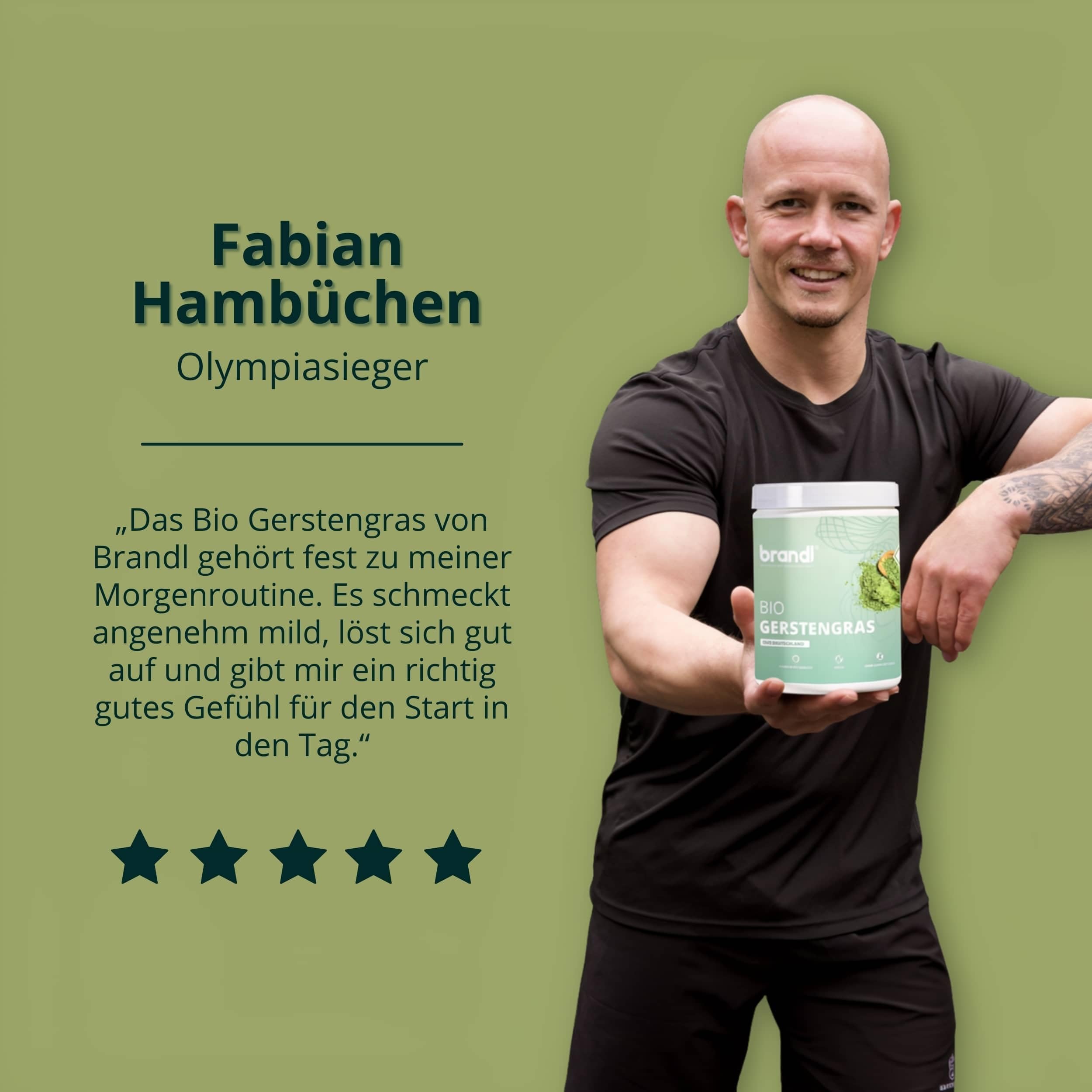 Gerstengraspulver BIO - natürliches Gerstengras Premiumqualität - optimal für Sportler, Rohkost-Qualität aus Bayern und abgefüllt in Deutschland, laborgeprüft - 500g Bio Gerstengras Pulver by brandl®