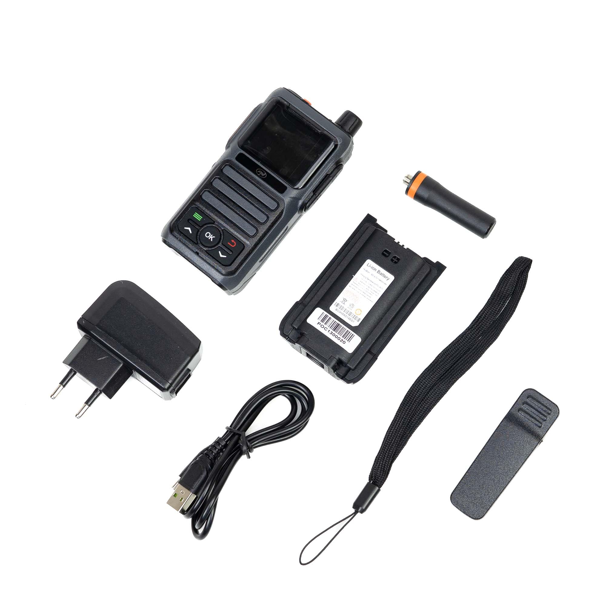 PNI PoC 1300 GSM 4G LTE stazione radio portatile, Linux OS, schermo a colori, 4400 mAh Li-Ion