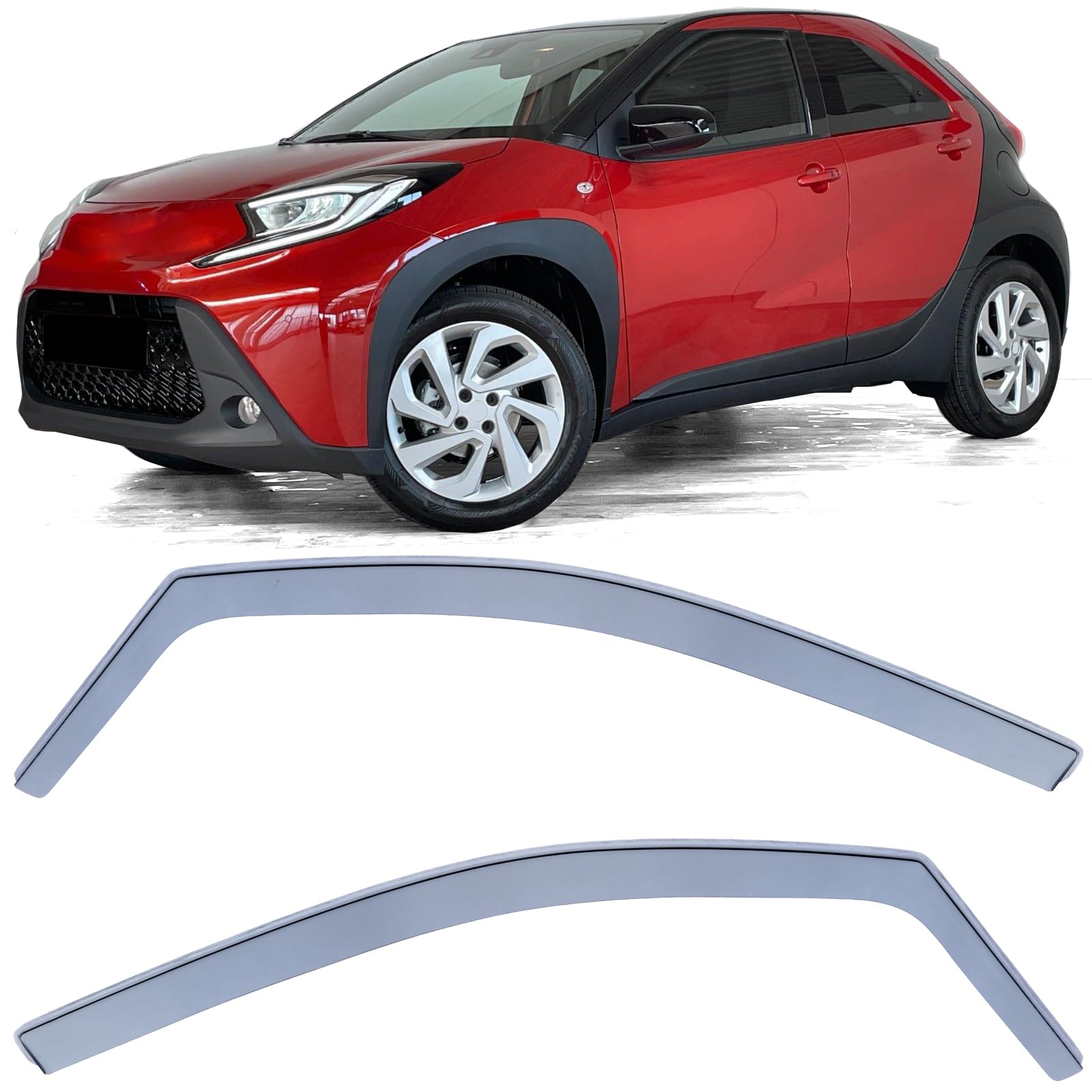 Windabweiser Regenabweiser Windschutz Schwarz Smoke für Toyota Aygo X ab 21