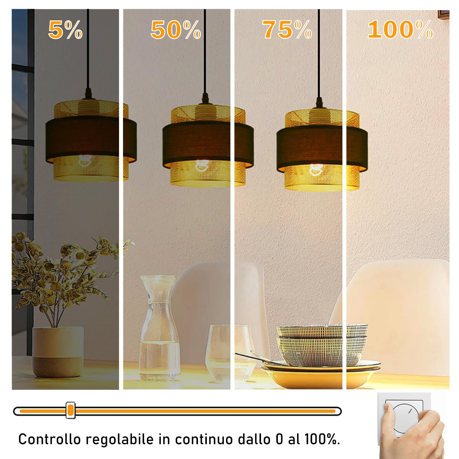 Lampadina LED Edison Vintage, Lampadina Dimmerabile E27 4W LED Bianco Caldo, Lampada Vintage Edison Dimmerabile E27 Ideale per Nostalgia e Illuminazione Retrò - Grigio Fumo - 6 Pezzi (ST64 YHS)