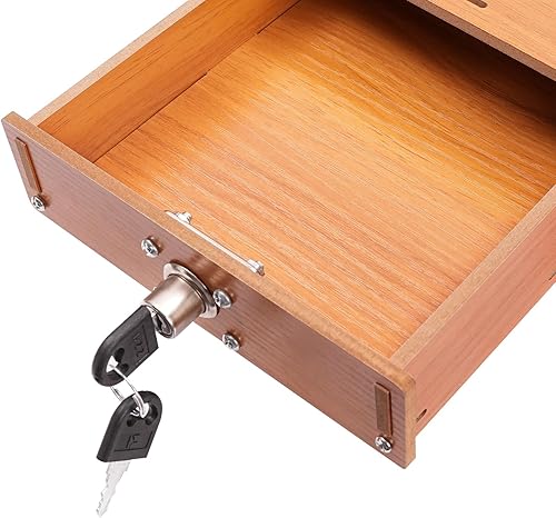 Miniatura 8 de Soporte para monitor con 3 cajones de almacenamiento, soporte para monitor de computadora, estante de computadora con cajones, soporte para monitor