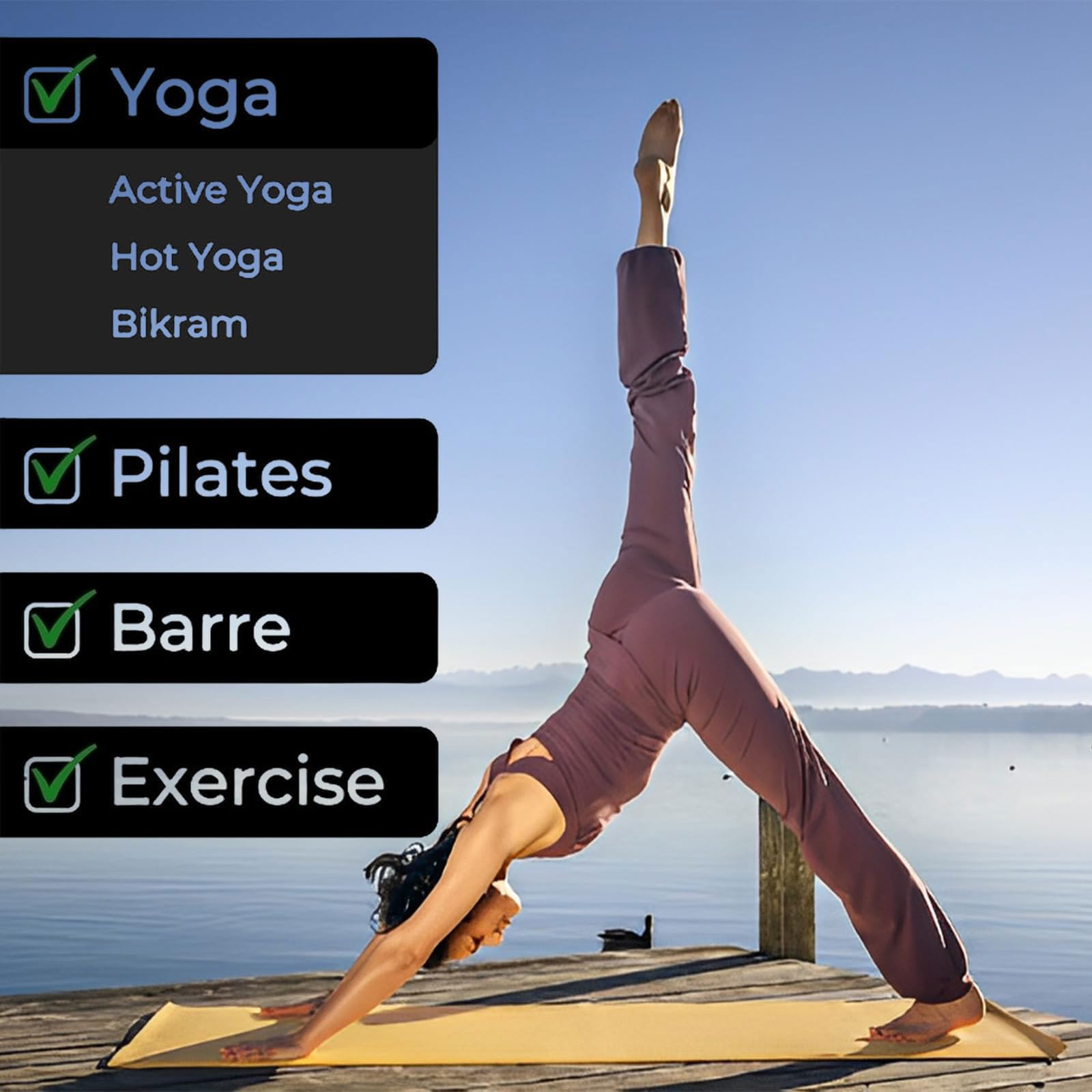 Hot Yoga Handtuch 183cm*68cm Pilates Handtücher Wildleder rutschfest Yogatuch schnelltrocknend mit Handtasche Leicht & Faltbar Fitness Handtuch für Sport,Strand,Picknick und Reise
