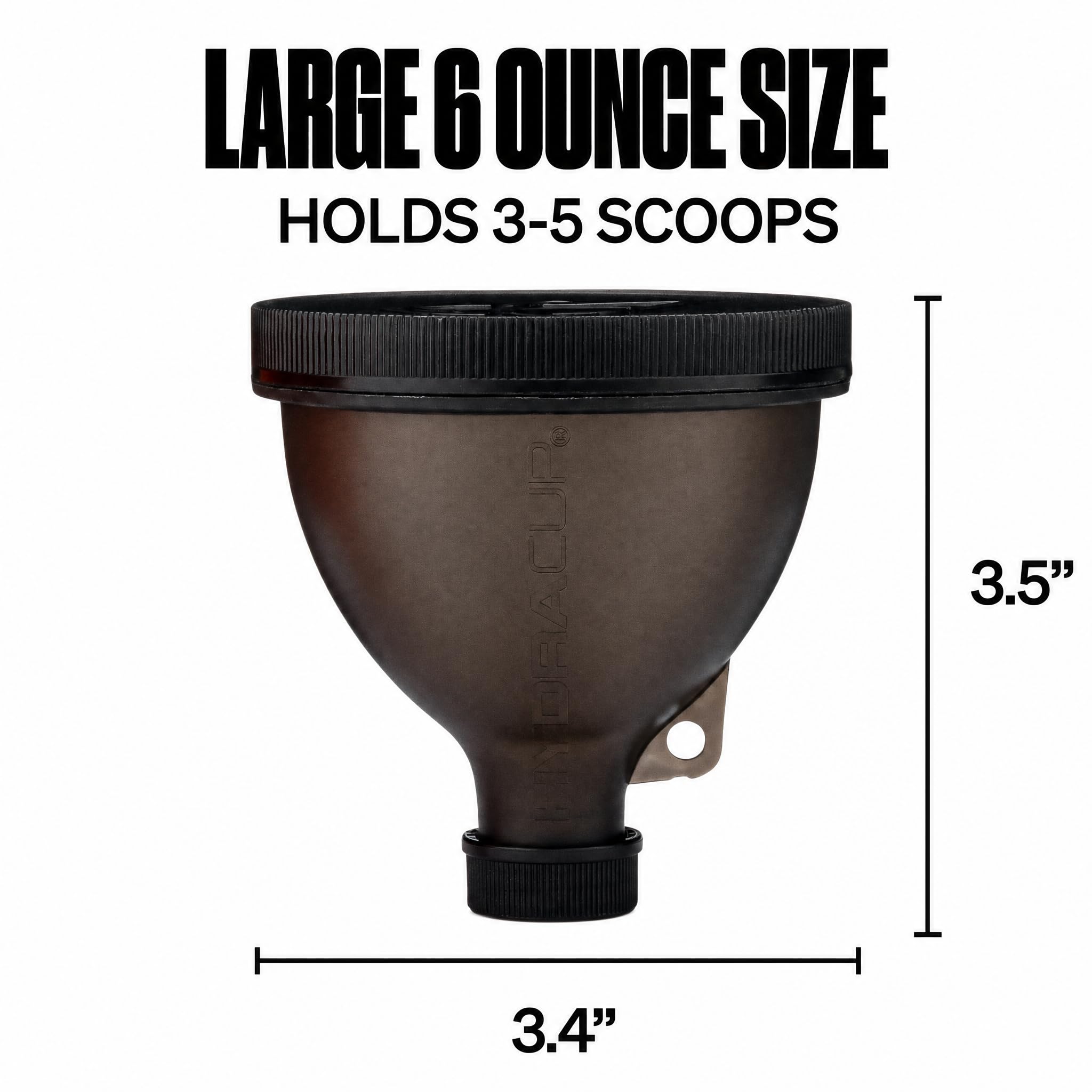 ProStand [6 paquetes] - Embudos para llenar botellas de agua con recipiente de proteína en polvo, juego On The Go Set, llavero para taza de coctelera, suplementos para llevar