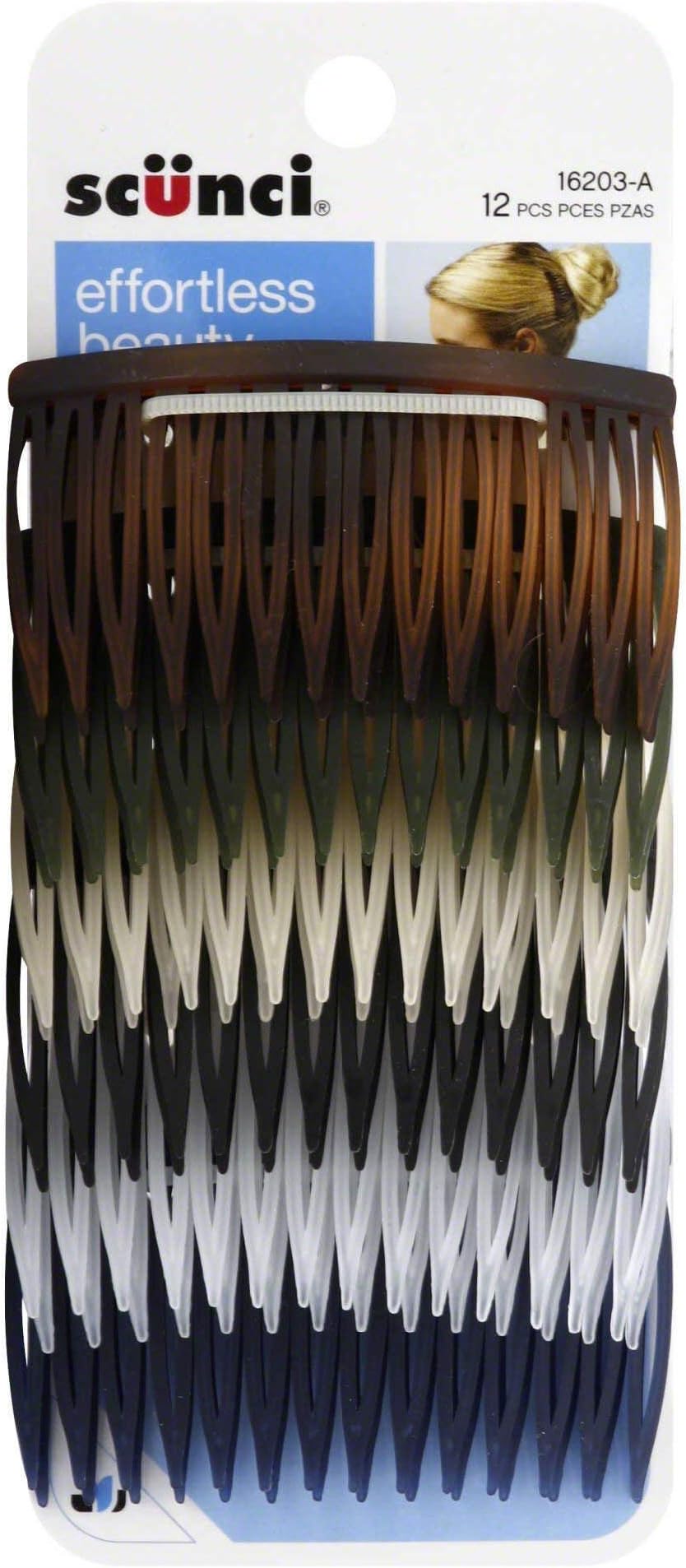 Effortless Beauty Assorted Side Combs, 12 Count