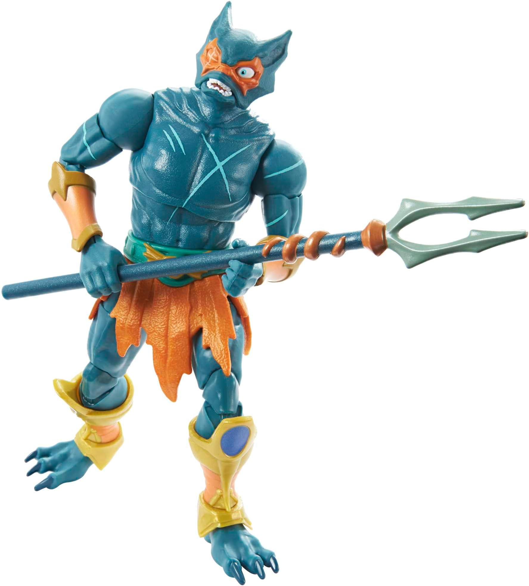 Masters of the Universe Masterverse Revelation Mer-Man Action Figure 7-in MOTU Battle Figures for Storytelling Play and Display, Gift for Kids Age 6 and Older and Adult Collectors, MOTU Collectors