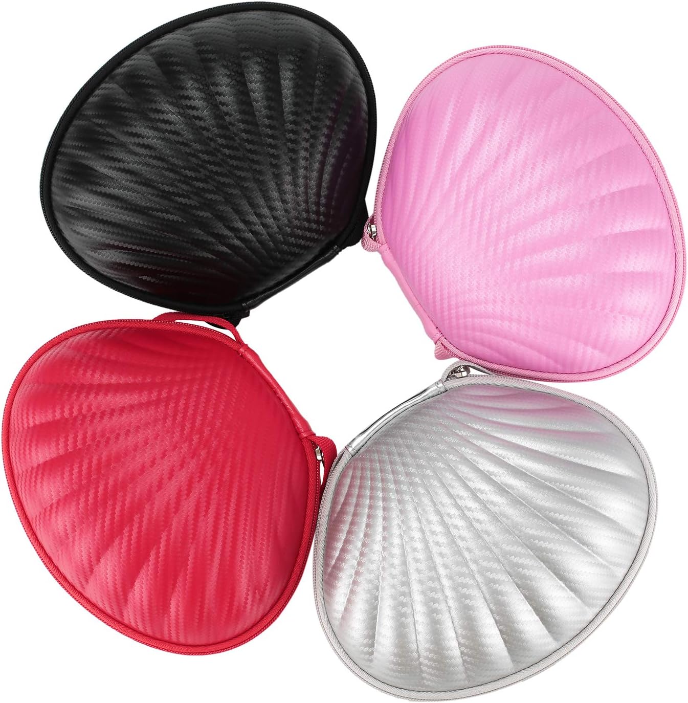 Hard Shell Travel Case for Silicone Bras [A-C Cup] Premium Nubra Organizer Portable Lingerie Underwear Storage Bag (Pink)