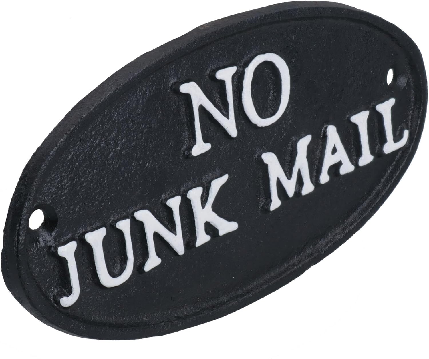 AB Tools No Junk Mail Cast Iron Sign Plaque Door Wall House Home Gate Post Yard