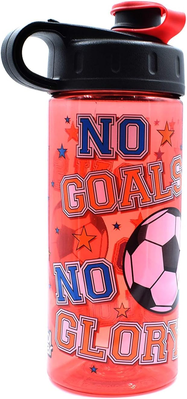 Red Soccer Water Bottle 16 oz BPA Free By Cool Gear