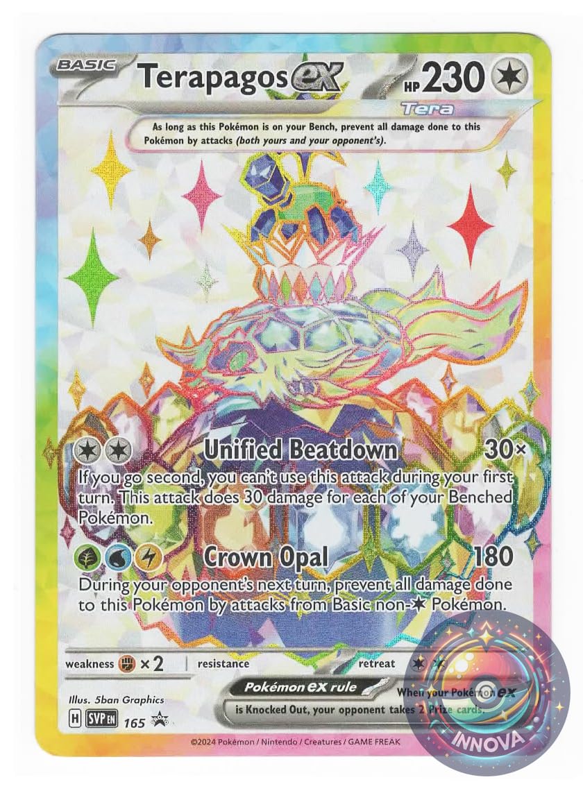 Amazon.com: Pokemon - Terapagos ex 165 - Full Art - Terapagos