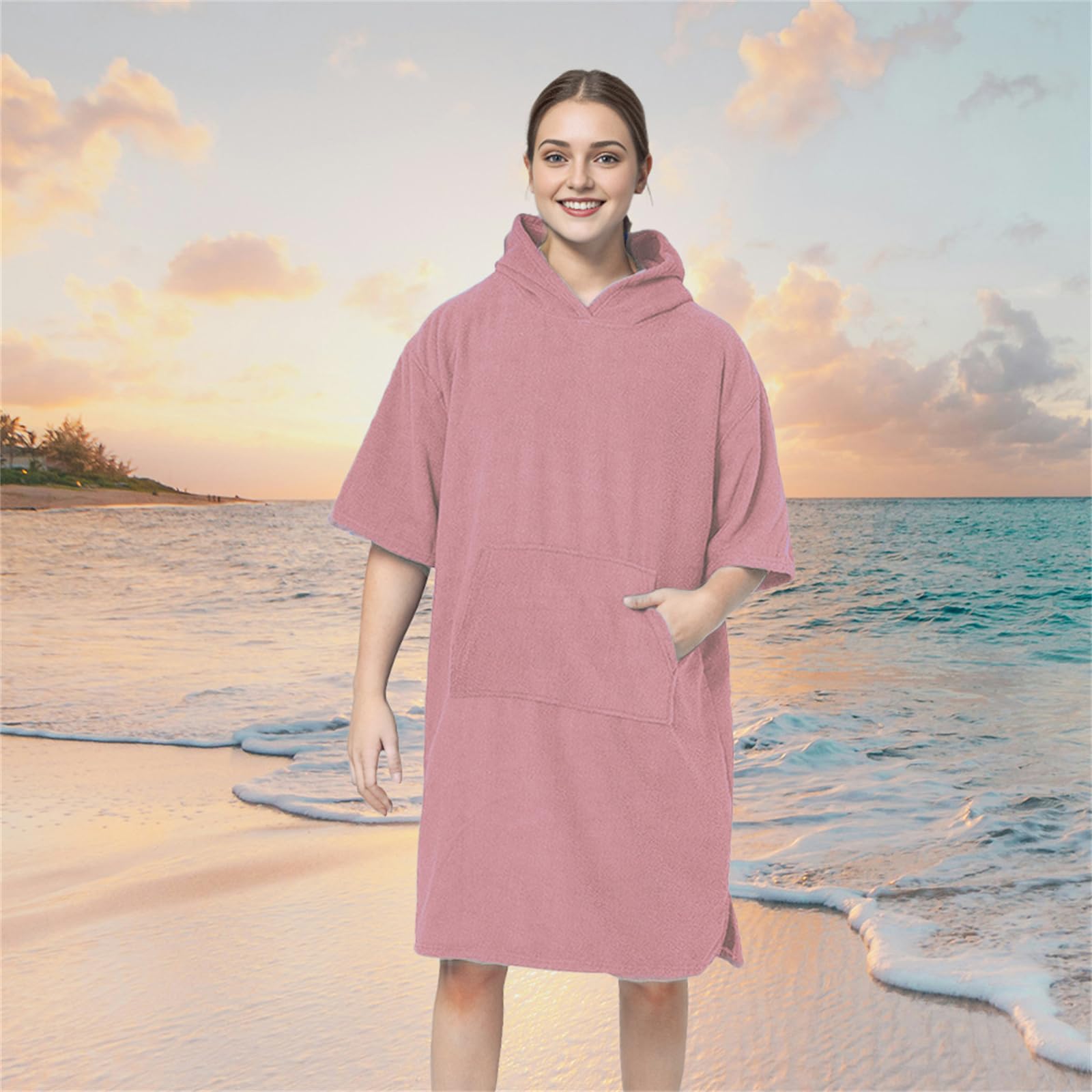 Asciugamano da bagno assorbente con maniche, ad asciugatura rapida, in microfibra, per uomini e donne, perfetto per viaggi e sport all'aria aperta, sottile accappatoio da campeggio